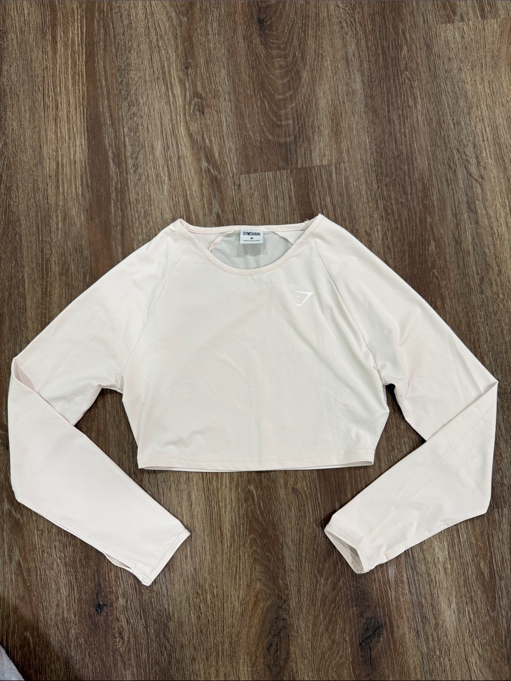 Gymshark Light Blush Long Sleeve Cropped Top